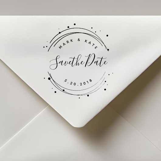 Moderne Kreissäge Save the Date Hochzeit Gummistempel