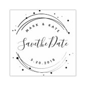 Moderne Kreissäge Save the Date Hochzeit Gummistempel (Prägung)