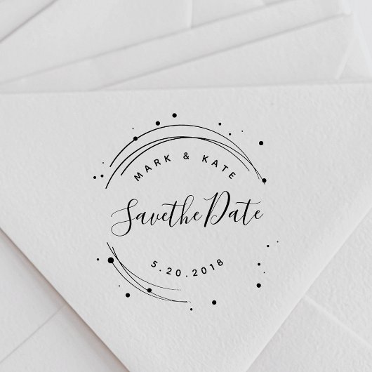 Moderne Kreissäge Save the Date Hochzeit Permastempel
