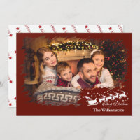 Moderne Kreuzhüttenrahmen im Weihnachtsrot-Foto