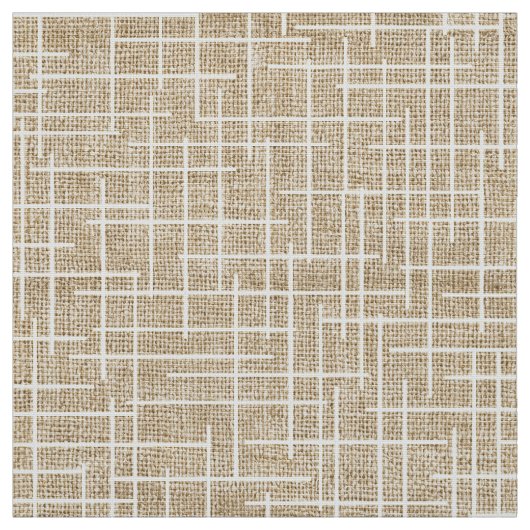 Moderne Kreuzschraffur-Jute-Textur-Muster Stoff (Muster)