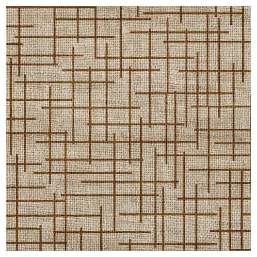 Moderne Kreuzschraffur-Jute-Textur Stoff (Muster)
