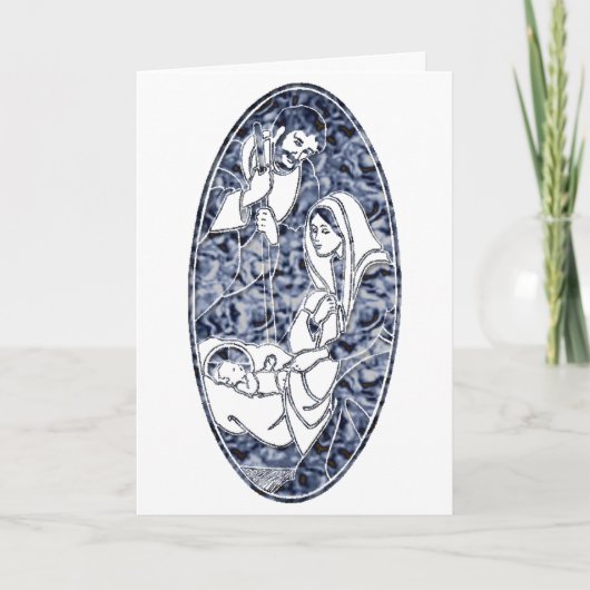 Moderne Krippenkunst Feiertagskarte (Vorderseite)