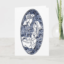 Moderne Krippenkunst Feiertagskarte