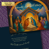 Moderne Krippenlandschaft Folien Feiertagskarte