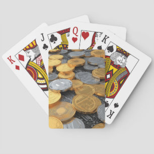 Moderne Krypto-Münze Spielkarten