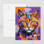 Moderne kubanische Cat Art Postkarte (Vorne/Hinten)
