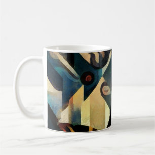 Moderne kubistische Eiffelturmmalerei Kaffeetasse