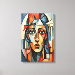 Moderne kubistische Portrait Geometric Wall Art Le Leinwanddruck