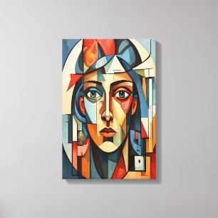 Moderne kubistische Portrait Geometric Wall Art Le Leinwanddruck