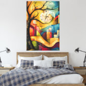 Moderne kubistische Vision des Gedächtnisses Leinwanddruck (Insitu (Schlafzimmer))