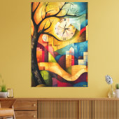 Moderne kubistische Vision des Gedächtnisses Leinwanddruck (Insitu (Wohnzimmer))