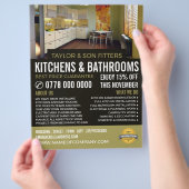 Moderne Küche Design, Küche & Badezimmer Fitter Flyer (Hand)