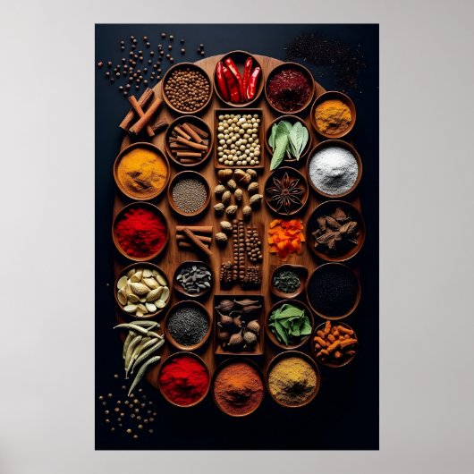 Moderne Küche Gewürzkultur Poster (Vorne)
