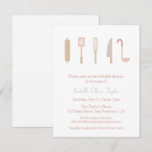 Moderne Küche Kochutensilien Brautparty Einladung (Vorne/Hinten)