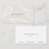 Moderne Küche Utensil Light Beige Baker Visitenkarte (Vorne/Hinten)