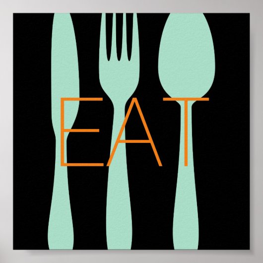 Moderne küche Zitat Wort Kunst essen Poster (Vorne)