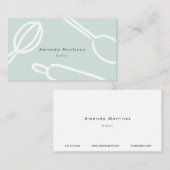 Moderne Küchengeräte Mint Grünbäcker Visitenkarte (Vorne/Hinten)