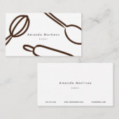 Moderne Küchengeräte Schwarz-Weiß-Bäcker Visitenkarte (Vorne/Hinten)