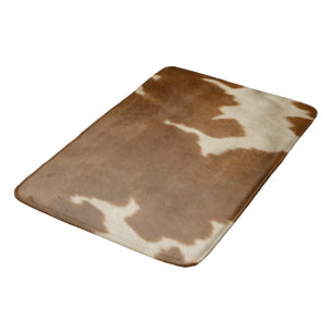 Moderne Kuh Imitate Leather Elegante Collection Badematte
