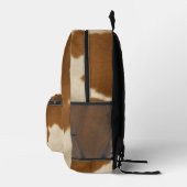 Moderne Kuh Imitate Leather Elegante Collection Bedruckter Rucksack (Rechts)