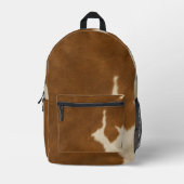 Moderne Kuh Imitate Leather Elegante Collection Bedruckter Rucksack (Vorderseite)