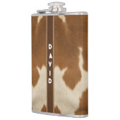 Moderne Kuh Imitate Leather Elegante Collection Flachmann (Links)