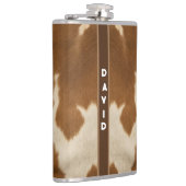 Moderne Kuh Imitate Leather Elegante Collection Flachmann (Rechts)