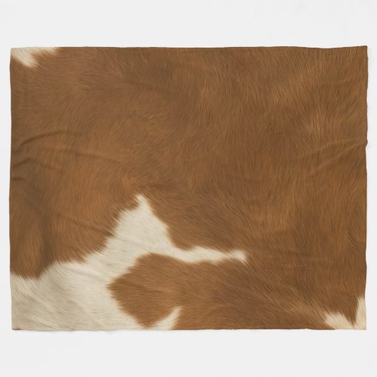 Moderne Kuh Imitate Leather Elegante Collection Fleecedecke (Vorderseite (Horizontal))
