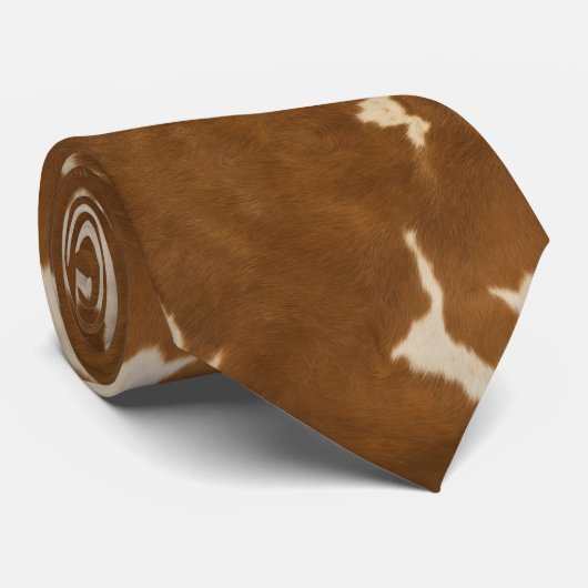 Moderne Kuh Imitate Leather Elegante Collection Krawatte (Gerollt)
