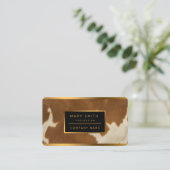 Moderne Kuh Imitate Leather Elegante Collection Visitenkarte (Stehend Vorderseite)