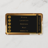 Moderne Kuh Imitate Leather Elegante Collection Visitenkarte (Rückseite)