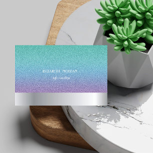 Moderne Kühle Elegante Professionelle Glitter Ombr Visitenkarte