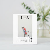 Moderne, kühn-minimalistische Foto-Hochzeit (Stehend Vorderseite)