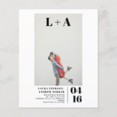 Moderne, kühn-minimalistische Foto-Hochzeit (Vorderseite)