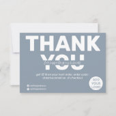 Moderne, kühn staubblaue Ordnung danke (Vorderseite)