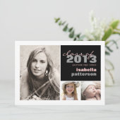 Moderne & kühne 3 Foto Abschluss Ankündigung (Stehend Vorderseite)