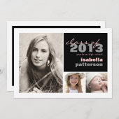 Moderne & kühne 3 Foto Abschluss Ankündigung (Vorne/Hinten)