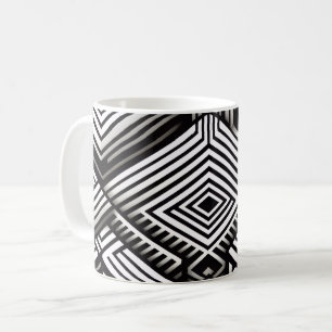 Moderne, kühne, abstrakte monochrome geometrische  kaffeetasse