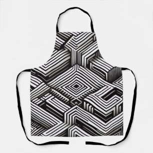 Moderne, kühne, abstrakte monochrome geometrische  schürze