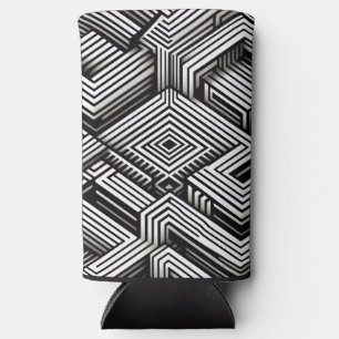 Moderne, kühne, abstrakte monochrome geometrische  selters dosenkühler