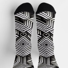 Moderne, kühne, abstrakte monochrome geometrische socken
