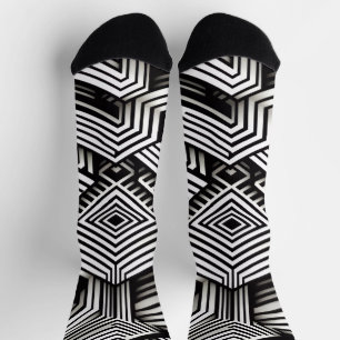 Moderne, kühne, abstrakte monochrome geometrische  socken