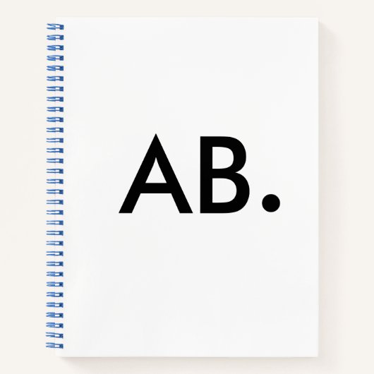 Moderne kühne Anfangsbuchstaben-Statement-Design Notizblock (Vorderseite)