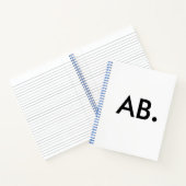 Moderne kühne Anfangsbuchstaben-Statement-Design Notizblock (Innenseite)