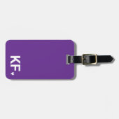 Moderne kühne Anfangsmonogramm-Herz Personalisiert Gepäckanhänger (Vorderseite horizontal)