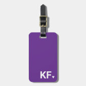 Moderne kühne Anfangsmonogramm-Herz Personalisiert Gepäckanhänger (Vorderseite vertikal)