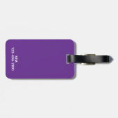Moderne kühne Anfangsmonogramm-Herz Personalisiert Gepäckanhänger (Rückseite horizontal)