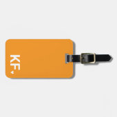 Moderne kühne Anfangsmonogramm-Herz Personalisiert Gepäckanhänger (Vorderseite horizontal)