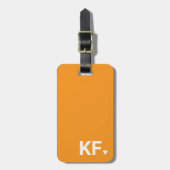 Moderne kühne Anfangsmonogramm-Herz Personalisiert Gepäckanhänger (Vorderseite vertikal)